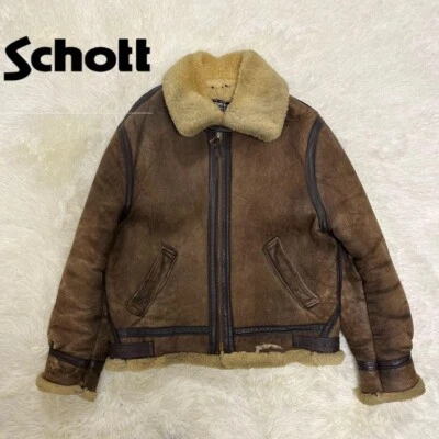 Schott  Type B-3 Flight  Mouton Jacket  Size 42  Made in USA - Image 1 of 4