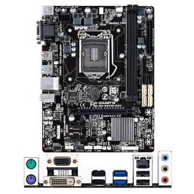 Gigabyte GA-B85M-D2V For Intel LGA1150 Micro ATX B85 PC Motherboard DDR3 16GB - Image 1 of 4