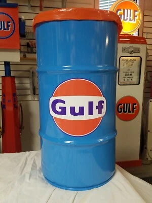 GULF 24 小时 LEMANS 1968 1969 年 TRIBUTE 16 加仑气站钢制卡车罐 — 第 1/4 张图片