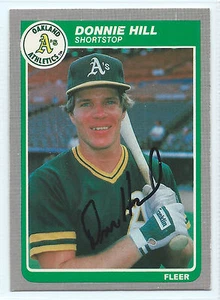 Donnie Hill signed 1985 Fleer baseball Oakland A's autograph #426 - Picture 1 of 1