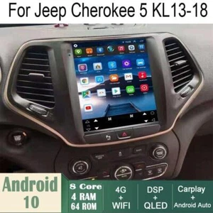 Car Android Gps Navigation Wifi 10.4" For Jeep Cherokee 5 Kl 13-18 Radio Carpaly - Picture 1 of 10