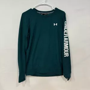 Felpa girocollo Under Armour uomo S verde logo manica pullover vestibilità ampia - Foto 1 di 6