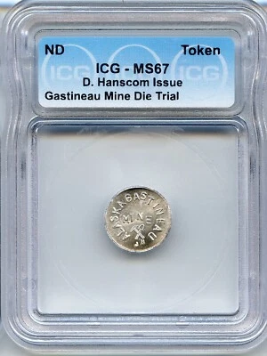 No Date Alaska Silver Die Trial - Gastineau Mine / ICG MS67 / Total Pop 5 - Image 1 of 4