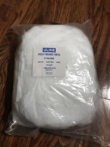 Paquete de 100 redes para barba de polietileno talla única blancas libres de látex - Imagen 1 de 2