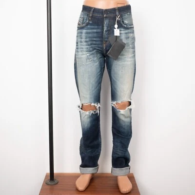 NEW! Diesel Men's Blue Stright Denim D-VIKER Selvedge Jeans Size 31/34 - Image 1 of 4