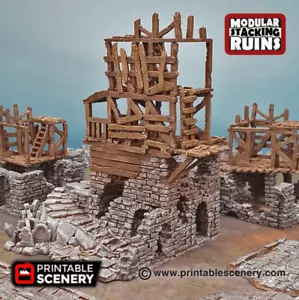 Rickety Lodgings - Fantasy Building - Fantasy Tabletop Terrain - Imagen 1 de 7