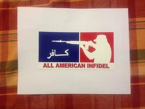 All American Infidel Bumper Sticker Infidel Sticker - Picture 1 of 1