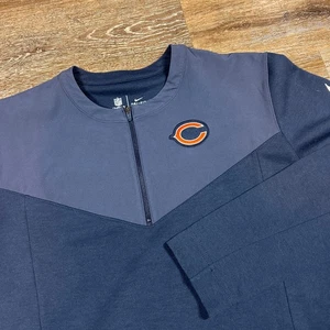 Nike NFL Chicago Bears Dri-FIT Half Zip Pullover Long Sleeve Shirt Men's Medium - Picture 1 of 8