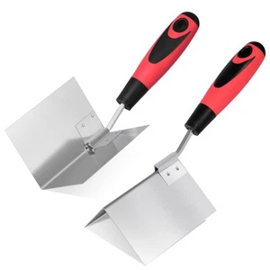 Drywall Corner Trowel 2 PC,4-1/2'' Inside & Outside Stainless Steel Corner Fi... - Picture 1 of 7