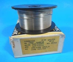 1 Rolle Sandvik Typ ER308 0,045 Zoll Edelstahl Schweißdraht 2 Pfund - Bild 1 von 5
