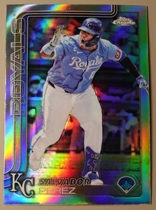 Salvador Perez 2025 Topps Chrome Refractor Kansas City Royals #114 - Picture 1 of 2