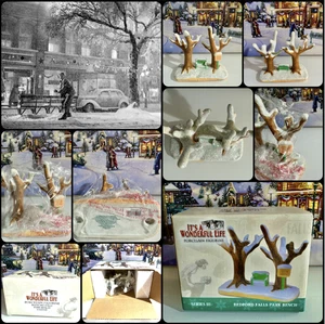 It's A Wonderful Life Enesco Xmas Vintage Bedford Falls Parkbank/Bäume - RAR - NEU! - Bild 1 von 10