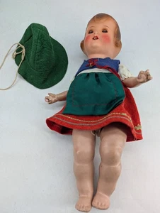 Vintage Biskuit Kopf Puppe Mark 460 1 1/2 Niederländisch Deutsch 14" Mädchen - Bild 1 von 8