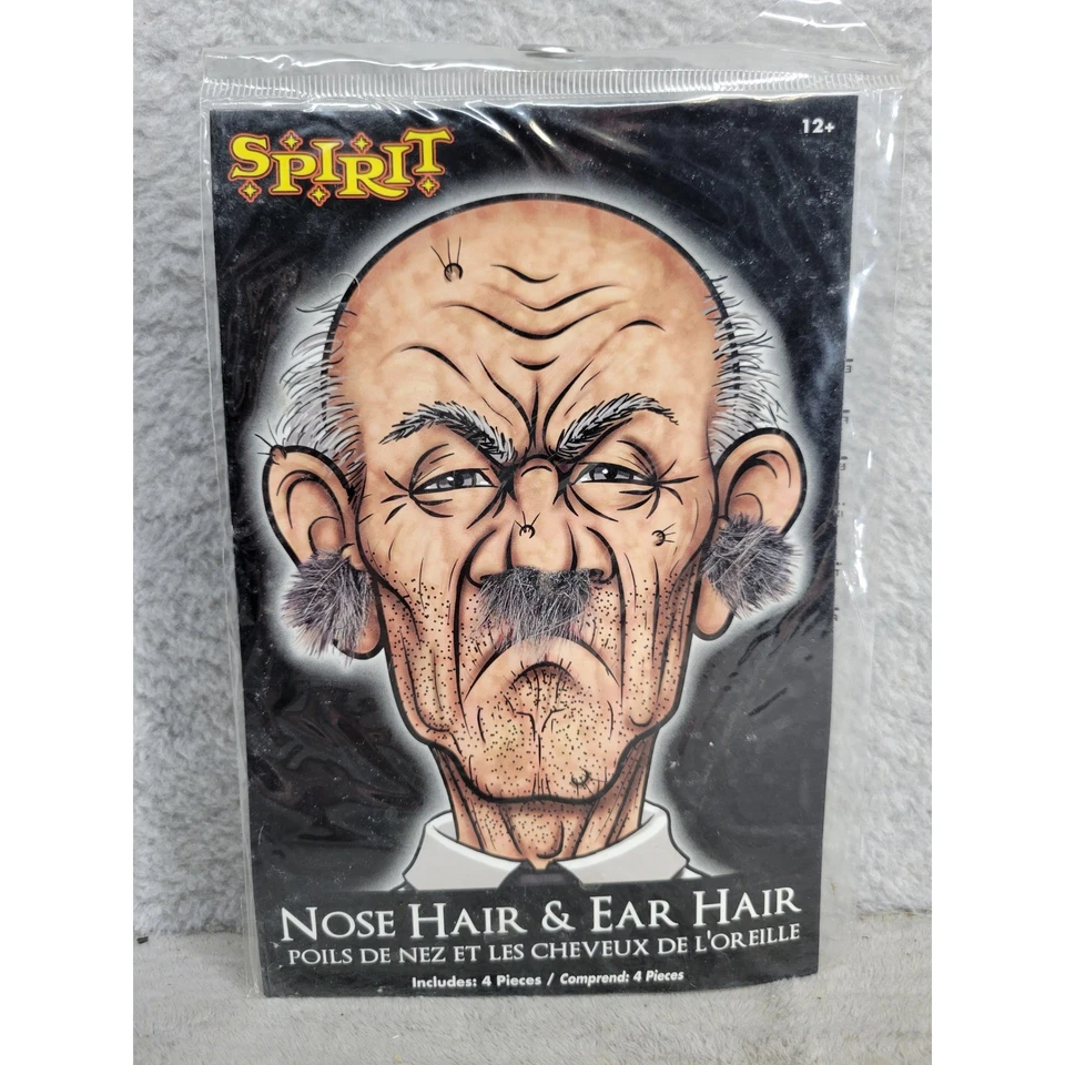 Espíritu Halloween Viejo Hombre Nariz Cabello Oreja Cabello Disfraz Accesorio Adulto 12+ Foto 1 de 2