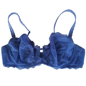 Wacoal Seduction Halb-BH transparent Spitze Bügel 851155 blau Gr. 38C - Bild 1 von 5