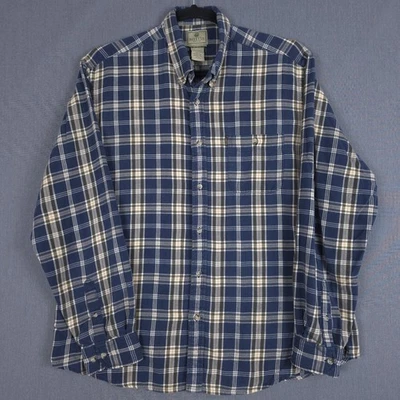 Camisa Beretta Franela Para Hombres 4XL Azul Marrón A Cuadros Manga Larga Exterior Abotonada Foto 1 de 4