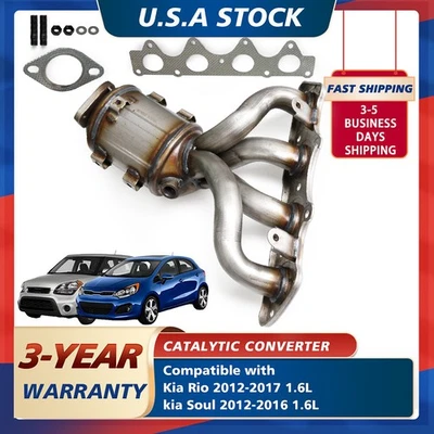 Catalytic Converter For 2012-2016 Kia Soul 1.6L & Kia Rio 1.6L EPA Direct Fit - Image 1 of 4