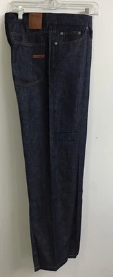 Zegna Men’s Navy Denim 5 Pocket Jean Cotton Linen Tapered Leg Size 35slim Fit - Image 1 of 4