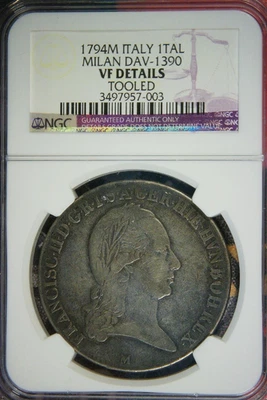 1794M Italy (Milan) - 1 Taler/Crocione (DAV-1390/KM# 239) - NGC Certified - Image 1 of 4