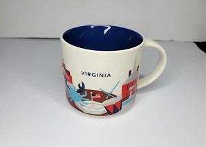 Starbucks Virginia Coffee Mug You Are Here Collection 14oz Richmond Blue Crab - Bild 1 von 5