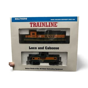 Walthers Trainline HO BNSF Loco & Caboose Set #931-707 NEW ✅ - Picture 1 of 2