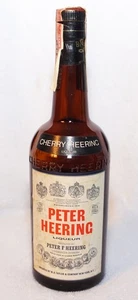 Vintage Cherry Peter Herring Likör Glas Flasche rot Steuersiegel 23/32 Pint 1969 leer - Bild 1 von 15