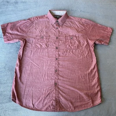 Camisa Beverly Hills Polo Club Manga Corta Abotonada Cuello Rosa Grande Foto 1 de 4