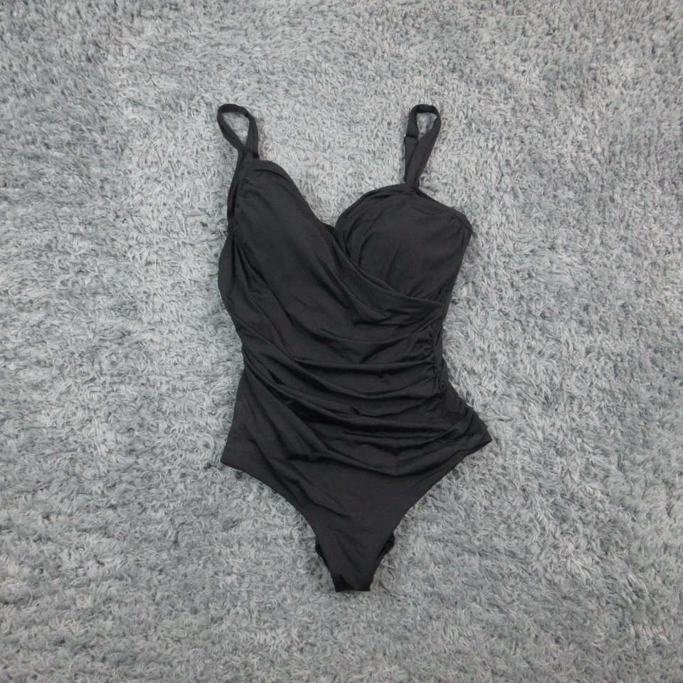 Traje de baño Calzedonia para mujer grande negro moldeando una pieza fruncido acolchado nuevo con etiquetas Foto 1 de 4