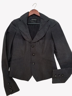 Chaqueta Blazer All Saints Talla 8 Gris Spitalfields Algodón Lino Mezcla Gris Foto 1 de 4