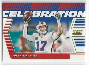 JOSH ALLEN 2025 SCORE CELEBRATION GOLD PARALLEL BUFFALO BILLS - Picture 1 of 2