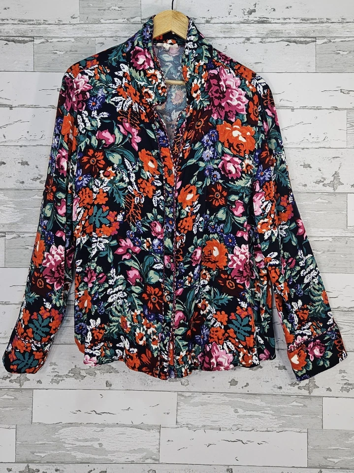Camisa Anthropologie Floreat Abotonada Manga Larga Floral Grande Boho Foto 1 de 4