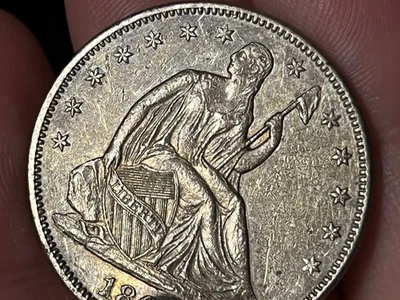 1860-1865 P Seated Liberty Half Dollar- Philadelphia, AU/Almost Unc Details - Image 1 of 4