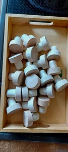 * 20 x Flaschenstöpsel, Holzkopf, Flaschenverschluss Stopfen  * Holzkopf - Bild 1 von 3