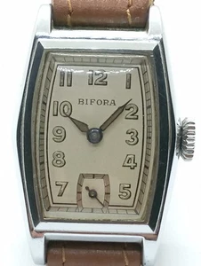 Vintage Bifora D.R.G.M. PANZERUHR Militär Art Deco WWII Germany Made Lesen! - Bild 1 von 24