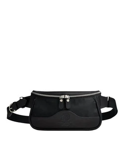 Men's Ghurka Black Nylon Leather Gramercy No. 308 Crossbody Belt Bag New $395 - Picture 1 of 6