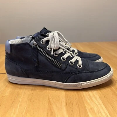 Paul зеленый синий кожаный Felicity кроссовки Великобритании 4,5 США 6,5 замши приподнятый повседневный - Изображение 1 из 4