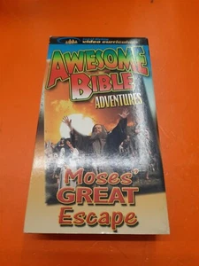 ⭐️⭐️⭐️⭐️⭐️ VHS Movie Video Tape Awesome Bible adventures Moses' Great Escape - Picture 1 of 3