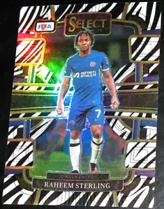 2023-24 Select FIFA Raheem Sterling Zebra JERSEY # 07/25 Prizm Terrace #7 - Picture 1 of 2