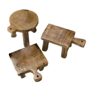 Entzückendes Mini Holz Set drei klassische geformte Schneidebrett Display Setzstufen - Bild 1 von 2