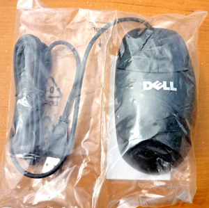 Dell MO56UC USB Wired Mechanical Ball Wheel Mouse BLACK - NEW / SEALED - Picture 1 of 2