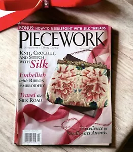 PIECEWORK Magazine March/April 2007 Sewing Quilt Needlework Stitch with Silk - Picture 1 of 1