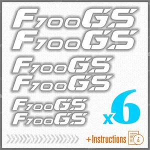 6pcs Kit Autocollant Blanc Compatible Avec BMW F 700 GS f700 F700GS - Bild 1 von 9