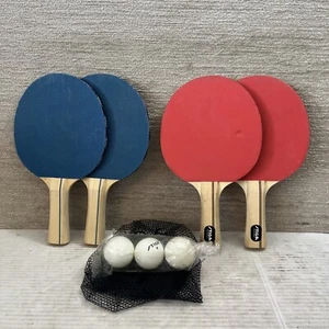 STIGA Performance 4 Player Ping Pong Paddle Set of 4 Table Tennis Rackets Balls - Picture 1 of 14