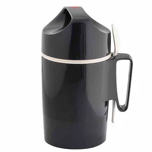 Isolier-Speisegefäß 0,85 Ltr. Kunststofflöffel Thermoskanne Essenbehälter Grau - Bild 1 von 1