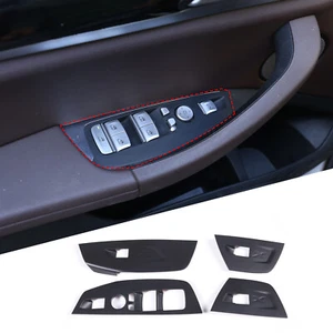 Matte Black Window Glass Lift Button Panel Trim For BMW X3 G01 X4 G02 2018-2021 - Picture 1 of 11