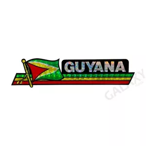 Pegatina parachoques Guyana / pegatina para bandera / ""3 x 11 3/4" pegatina para parachoques - Imagen 1 de 1