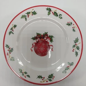 Christopher Radko Christmas Salad Ornament Plates Holiday Celebrations Set Of 4 - Picture 1 of 4