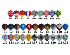 3 Dart Flights = 1 Satz Set GLANCE Top Sortiment Darts Flight Flügel Flagge Sets - Bild 1 von 1