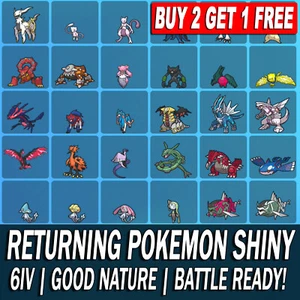 Pokemon Scarlet and Violet SHINY Returning Pokemon 6IV Battle Ready!! - Picture 1 of 150