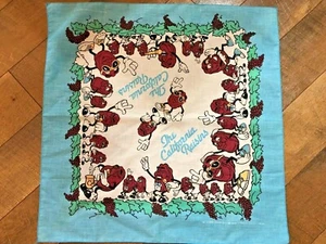 Vintage California Raisins Bandanna Kerchief 1988 Applause Fabric Advertising - Picture 1 of 1